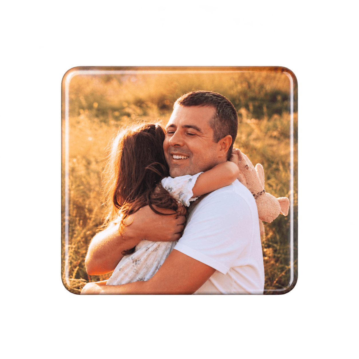 A single 2-inch square photo magnet